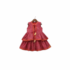 100% Hand Block Printed Cotton - Red Dress
