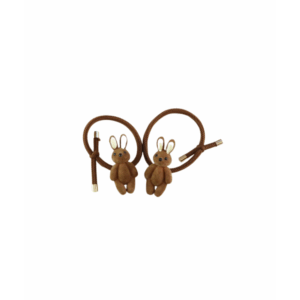 BROWN Rabbit Hair Ties (Pair)
