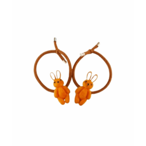 ORANGE Rabbit Hair Ties (Pair)