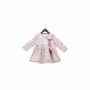 2 Pc Angrakha (Wrap) Kurta Set With Tie-Up Detail