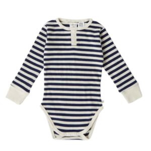 Moonlight Stripe Long Sleeve Organic Bodysuit
