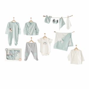 BEBEK HASTANE ÇIKIŞI 10 PCS NEWBORN SET LITTLE POLAR BEAR