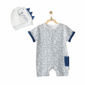 BEBEK TULUM ŞAPKA TAKIM ROMPER HAT SET PTERA NODON