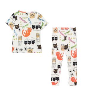 Clairvoyant cats aop ss tee & leggings