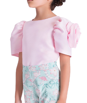 Organza Ruffle Pants Girls Outfit 2 Pieces