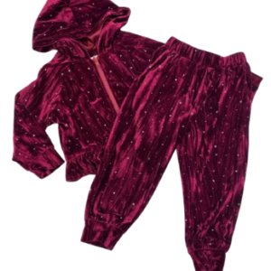 Sparkle Velvet Hooded Jacket & Sparkle Velvet Joggers